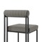 Homeroots Set of Two Gray And Black Upholstered Faux Leather Open Back Dining Side Chairs 569416 - alternate 3