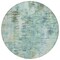 Homeroots 8' Teal Blue Green And Ivory Round Abstract Washable Indoor Outdoor Area Rug 587856 - alternate 2