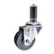 Service Caster 3'' Hard Rubber Wheel Swivel 1-1/8'' Expanding Stem Caster SCC-EX20S314-HRS-118 - alternate 1