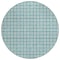 Homeroots 8' Teal Blue And Gray Round Geometric Washable Indoor Outdoor Area Rug 595603 - alternate 3
