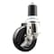 Service Caster 4 Inch 316SS Soft Rubber Wheel Swivel 1-3/4 Inch Expanding Stem Caster Brake SCC SCC-SS316EX20S414-SRS-TLB-134 - alternate 1