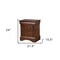 Homeroots 24" Wood and Solid Wood Two Drawer Nightstand 399271 - alternate 2