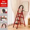 Wrightmaster 3.8 ft. Steel Step Ladder, 9 ft. Reach 330 lbs. Capacity with Non-Marring Feet and Shelf, Red ZoroY-RED4 - alternate 2
