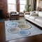 Homeroots 3' X 5' Blue Gold and Gray Faux Bois Washable Non Skid Indoor Outdoor Area Rug 564404 - alternate 2