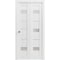 Sartodoors Sliding Closet Bi-fold Doors White Solid Core Modern Interior QUADRO4055BF-WS-48 x 84 (2* 24x84) - alternate 1