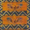 Homeroots 20in Blue and Brown Hand Painted Wood Accent Cabinet With Three Drawers 383195 - alternate 2