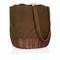 Picnic Time Family Of Brands Coronado Canvas and Willow Basket Tote, Khaki Green with Brown Accents 203-00-140-000-0 - alternate 2