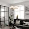 Vaxcel Sloane 5 Light LED Gold Satin Brass Mid-Century Modern Chandelier with White Glass Globes H0281 - alternate 2