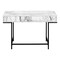 Homeroots 47" White and Black Wood and Metal H-Shape Computer Desk With Two Drawers 489998 - alternate 2