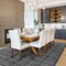 World Rug Gallery Bohemian Stripe Lines Washable Non Slip Area Rug 5 ft x 7 ft Black WR68BLACK5X7 - alternate 2