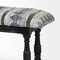 Homeroots 15in Off White and Black Upholstered Faux Leather Bench 376194 - alternate 2