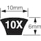 Gates V-Belt, Metric Power V-Belts, 10X1120LI, 10X, EPDM, 46 in, 10 mm Top Width 10X1120LI - alternate 2