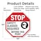 Signmission Stop Safety Glasses Required Beyond, 10 Inch X 10 Inch, Aluminum Metal Signs OC-A-10-308 - alternate 2