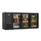 Koolmore 72 In. Commercial Back Bar Cooler in Black With Side Condenser and LED Lighting, 18 Cu. Ft Capacity KM-BC-3GD-SCBK - alternate 2