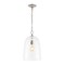 Jonathan Y Matilda 10" 1-Light Industrial Designer Iron/Dimple Glass Dome LED Pendant, Nickel/Clear JYL7595A - alternate 1