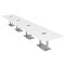 Skutchi Designs Rectangle Conference Table With Power Unit, 48 in W, 264 in L, White HAR-REC-48X264-DOU-W960-ESIL - alternate 1