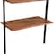 Homeroots 72" Brown Metal and Solid Wood Five Tier Ladder Bookcase 522816 - alternate 2