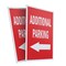 Signmission Additional Parking With Arrow, Plastic Signs Only 24 Inch x 36 Inch, Corrugated Plastic, 2PK CSB-2436-2PACK-AdditionalParkingWithArro - alternate 1