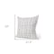 Homeroots 22" Cream And Black Striped Linen Throw Pillow Cover with Embroidery 608209 - alternate 2