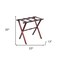 Homeroots Hotel Cherry Mahogany Folding Luggage Rack With Black Straps 383075 - alternate 2