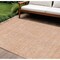 Homeroots 10' X 14' Peach And Ivory Floral Washable Indoor Outdoor Area Rug 582367 - alternate 1