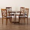 Baxton Studio Valerie Modern Grey and Walnut Brown Wood 5-Piece Dining Set 254-9876-10897-ZORO - alternate 2