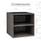 Sunjoy Quub Split Cabinet, Space Saving Stackable MDF Wood Cabinet G115002200 - alternate 2