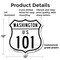 Signmission Washington Route Marker Shield Sign Us 1, 12 Inch X 12 Inch, Plastic Sign SHI-P-12-475 - alternate 2