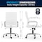Flash Furniture Contemporary Chair White High Back Exec Chair, Fixed Arms, 18-1/4" to 22-1/4" Height GO-2286H-WH-GG - alternate 3