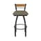 Holland Bar Stool Co Revelle 30in Swivel Bar Stool with Pewter Finish, Medium Back and Graph Cork Seat 881 - alternate 2