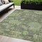 Homeroots 5' X 8' Fern Green And Olive Green Floral Washable Indoor Outdoor Area Rug 604121 - alternate 1