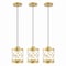 Jonathan Y Marelle 6.5" 1-Light Farmhouse Industrial Iron Filigree Caged Jar LED Pendant, Gold Painting, 3PK JYL7909A-SET3 - alternate 1
