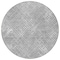 Homeroots 8' Gray And Silver Round Geometric Washable Indoor Outdoor Area Rug 588312 - alternate 2