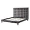 Homeroots Gray Solid Wood Queen Tufted Upholstered Velvet Bed 544754 - alternate 2