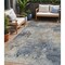 Homeroots 5' X 8' Denim Blue Beige And Charcoal Abstract Washable Indoor Outdoor Area Rug 630874 - alternate 1