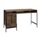 Homeroots 56" Medium Brown Wooden Writing Desk With 3 Drawers And 3 Open Shelves 380203 - alternate 4