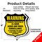 Signmission 24 Hour Surveillance Shield Sign Warning, 6 inch X 6 inch, Plastic Sign, 2PK SHI-P-2PACK-6-354 - alternate 2
