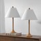 Jonathan Y Albie 25" Modern Coastal Iron Column LED Table Lamp, Brown Wood Finish, 2PK JYL5507A-SET2 - alternate 2