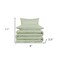 Homeroots Light Green Queen Cotton Blend 1000 Thread Count Washable Duvet Cover Set 528108 - alternate 2