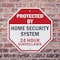 Signmission Protected By Home Security System 2, 10 Inch X 10 Inch, Aluminum Metal Signs OC-A-10-3 - alternate 2