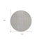 Homeroots 8' Gray Brown And Ivory Round Striped Washable Indoor Outdoor Area Rug 597393 - alternate 2