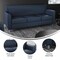 Flash Furniture HERCULES Diplomat Navy LeatherSoft Sofa with Clean Line-Stitched Frame and Chrome Legs BT-827-3-NVY-CHR-GG - alternate 2