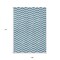 Homeroots 9' X 12' Teal Blue And Ivory Chevron Washable Indoor Outdoor Area Rug 595359 - alternate 2