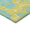 Homeroots 10' X 14' Yellow And Aqua Floral Washable Indoor Outdoor Area Rug 600059 - alternate 2