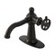 Kingston Brass One-Handle Single-Hole Bathroom Faucet with Knurled Handle and Push Pop-Up Drain, Oil Rubbed Bronze KSD3545RKZ - alternate 1