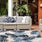 World Rug Gallery Vicenza Tropical Floral Indoor/Outdoor Area Rug 10 ft x 14 ft Navy 8011NAVY10X14 - alternate 1