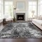Homeroots 8' X 10' Gray Charcoal And Silver Abstract Washable Indoor Outdoor Area Rug 582923 - alternate 2