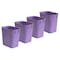 Acrimet Wastebasket, Deskside Bin, 3.25 Gallon/13 Quart/ 12 Liter (Plastic) (Purple Color), 4PK 576.6 - alternate 1