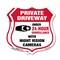 Signmission Private Driveway Shield Sign Under 24 Ho, 12 inch X 12 inch, Aluminum Metal Sign, 2PK SHI-A-2PACK-12-437 - alternate 1