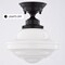 Vaxcel Huntley Farmhouse Semi-Flush Mount Ceiling Light, Oil Rubbed Bronze, Schoolhouse Glass C0367 - alternate 2